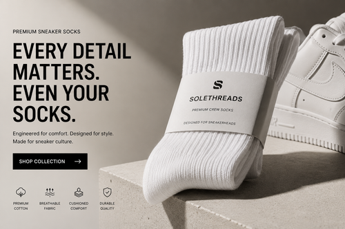 Essential Crew Socks - White
